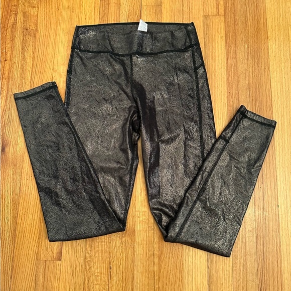 JOE'S JEANS Women's Off Duty Rhythm Bronze Metallic Leggings size L (z) - Picture 5 of 16